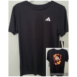 Adidas Youth Boys L 14/16 Soccer Heat Map Short Sleeve‎ T-shirt Black Graphic...